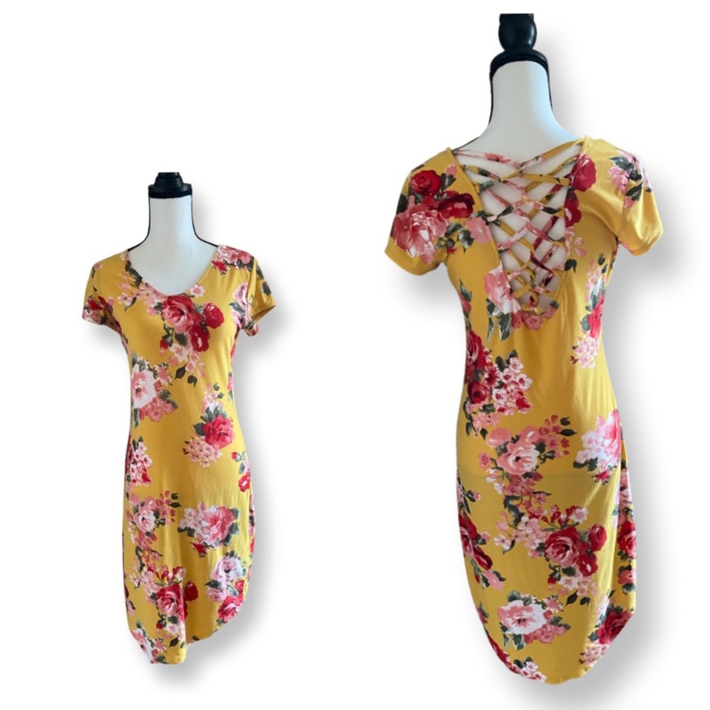 🌼Derek Heart Yellow Floral Sundress-Size L